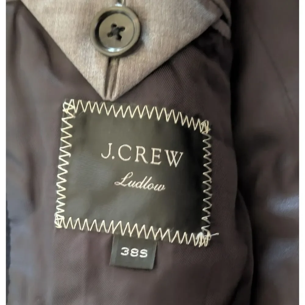 J.Crew Ludlow Mens 38S Black Wool Cashmere Overcoat Single Breasted Topcoat